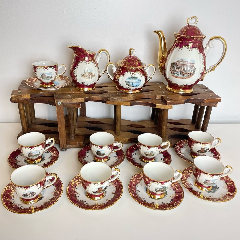 Rare Vintage Italian China Tea Set - ANTIQUE